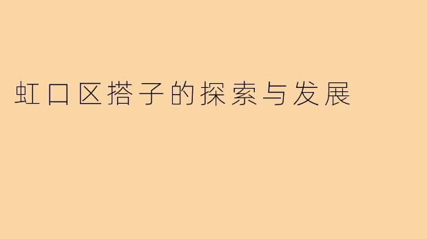 虹口区搭子的探索与发展