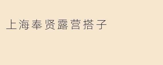 上海奉贤露营搭子