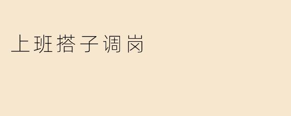 上班搭子调岗