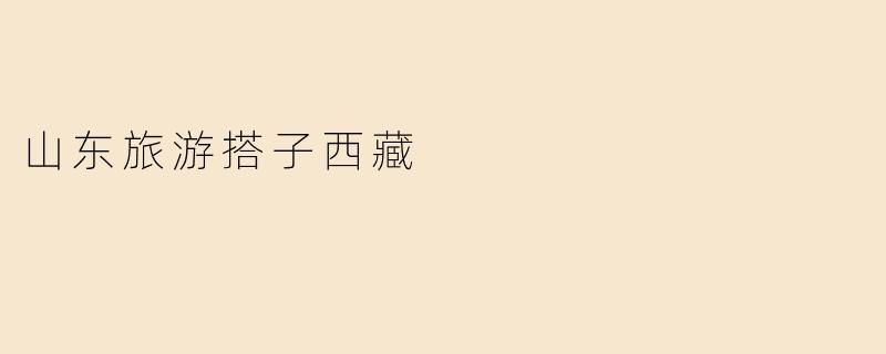 山东有哪些适合去西藏旅行的搭子推荐？****