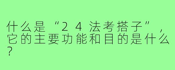什么是“24法考搭子”，它的主要功能和目的是什么？