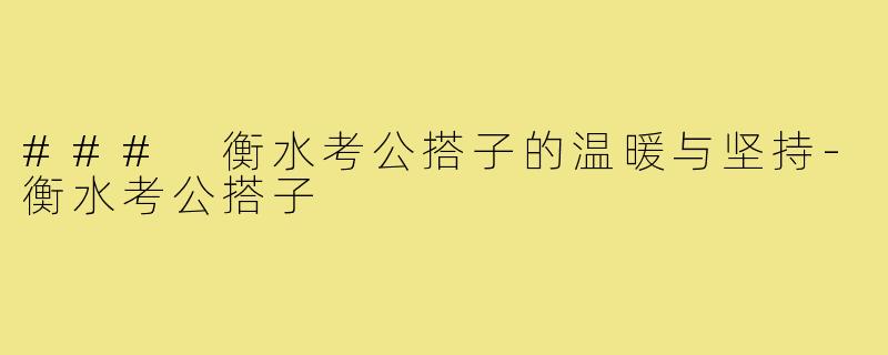 ### 衡水考公搭子的温暖与坚持-衡水考公搭子