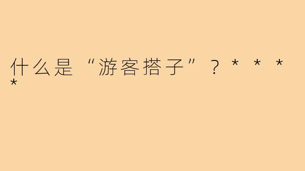 什么是“游客搭子”？****