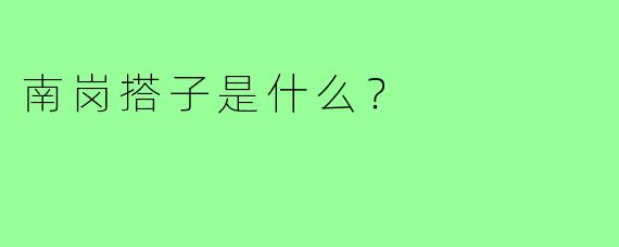 南岗搭子是什么？