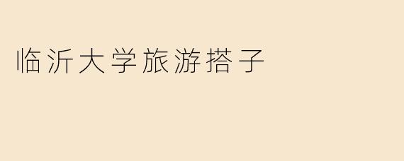 临沂大学旅游搭子