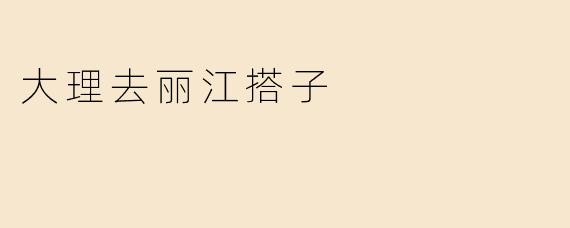 大理去丽江搭子