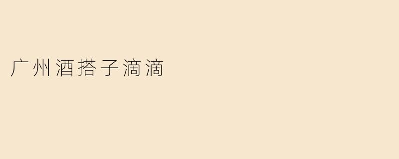 广州酒搭子滴滴