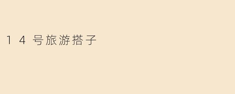 14号旅游搭子