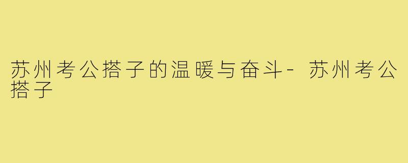苏州考公搭子的温暖与奋斗-苏州考公搭子