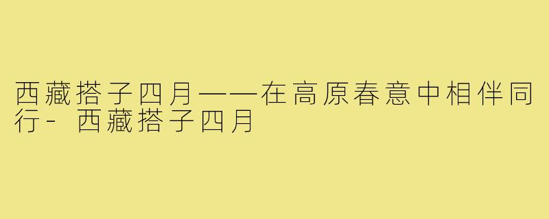 西藏搭子四月——在高原春意中相伴同行-西藏搭子四月