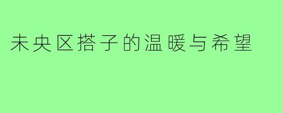 未央区搭子的温暖与希望