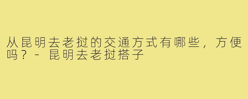 从昆明去老挝的交通方式有哪些,方便吗?-昆明去老挝搭子