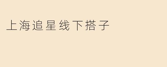 上海追星线下搭子