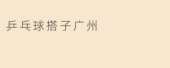 乒乓球搭子广州