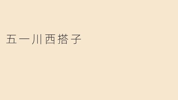 五一川西搭子