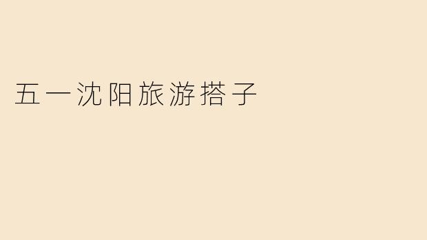 五一沈阳旅游搭子