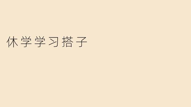休学学习搭子