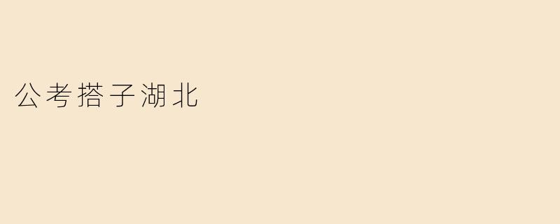 公考搭子湖北
