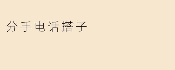 分手电话搭子