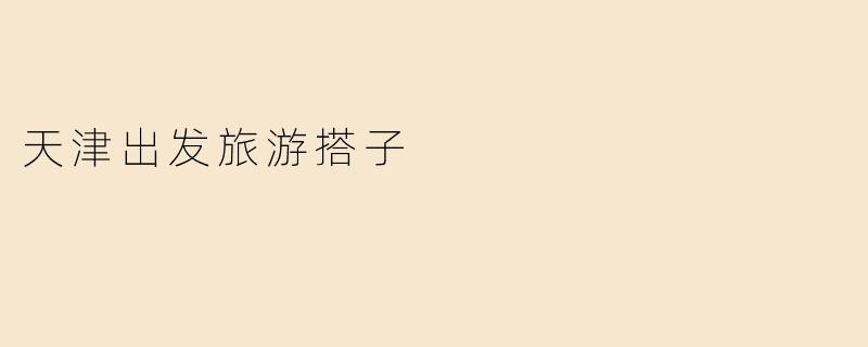 天津出发旅游搭子