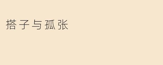 搭子与孤张