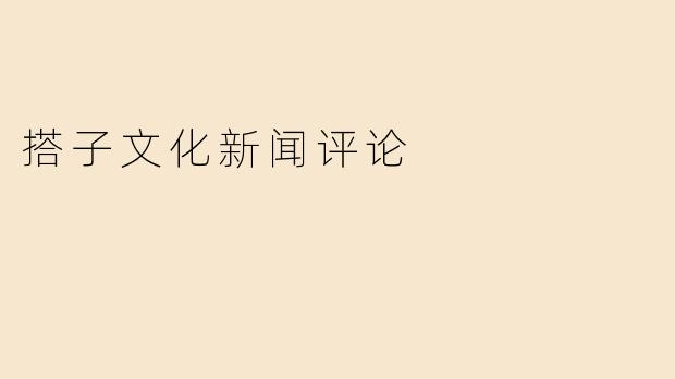 搭子文化新闻评论
