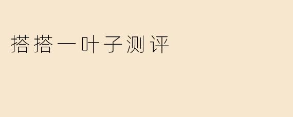 搭搭一叶子测评