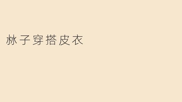 沝子穿搭皮衣