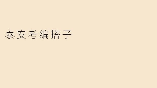 泰安考编搭子
