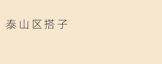 泰山区搭子