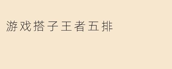 游戏搭子王者五排