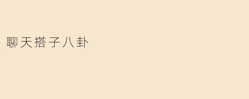 聊天搭子八卦