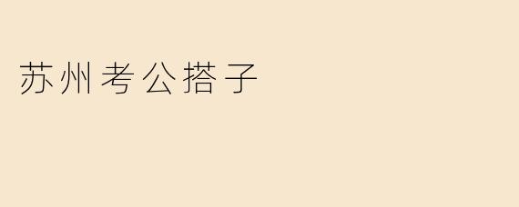 苏州考公搭子