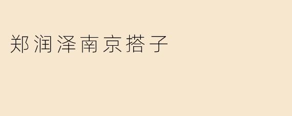 郑润泽南京搭子