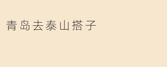 青岛去泰山搭子