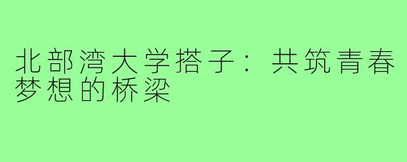 北部湾大学搭子：共筑青春梦想的桥梁