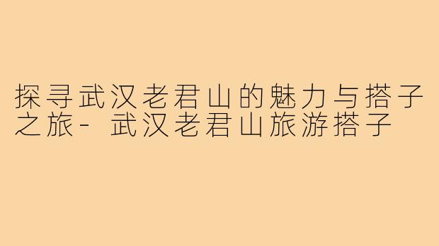 探寻武汉老君山的魅力与搭子之旅-武汉老君山旅游搭子