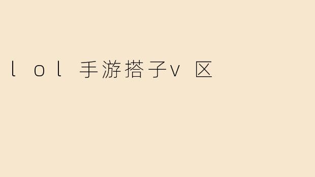 lol手游搭子v区