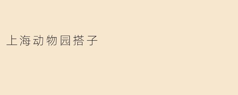 上海动物园搭子