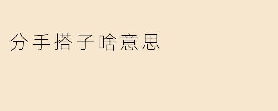 分手搭子啥意思