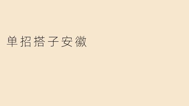 什么是“单招搭子安徽”，它有什么特点？
