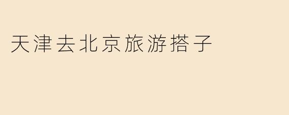 天津去北京旅游搭子