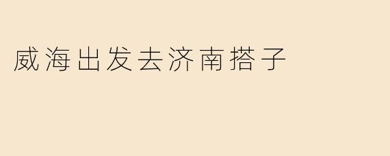 威海出发去济南搭子