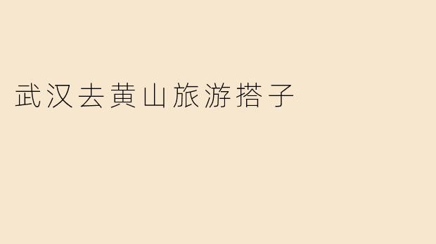 武汉去黄山旅游搭子