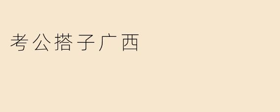 考公搭子广西