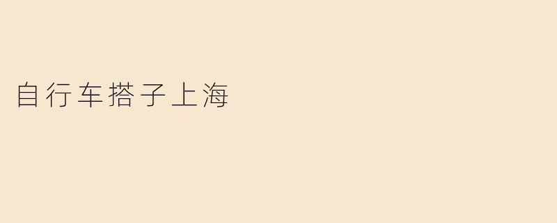 自行车搭子上海