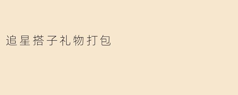 追星搭子礼物打包