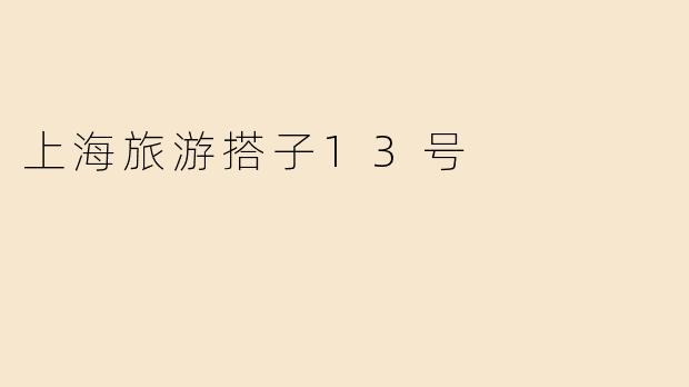 上海旅游搭子13号