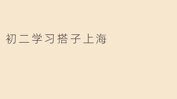 初二学习搭子上海