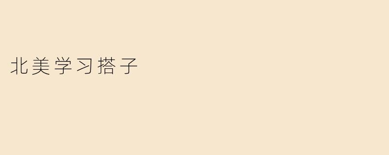 北美学习搭子
